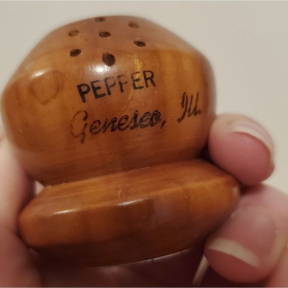 Wooden Genesea Salt + Pepper Shakers - Picture 5 of 6